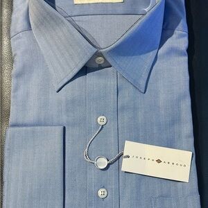 Joseph Abboud Light Blue Herringbone Dress Shirt